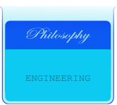 Auto-generated description: A blue folder has Philosophy written in cursive and ENGINEERING in uppercase letters.